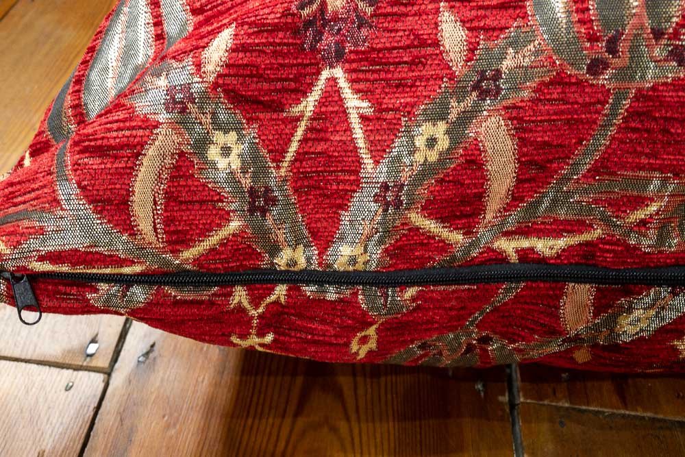 Large Red Ottoman Turkish Tulip Floor Cushion Cover 69x100cm